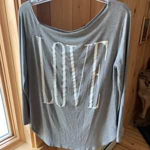LOVE off the shoulder long sleeve